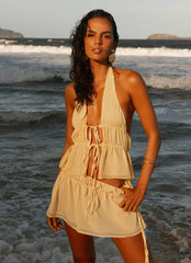 Top Dione Halter - Amarillo Pastel