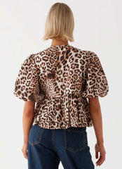 Blusa Cropped Amarrar Western Wind - Estampa de Oncinha