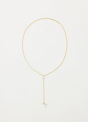 Silhouette Pearl Necklace - Gold