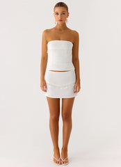 Top de abalorios Perfect Celebrity - Blanco