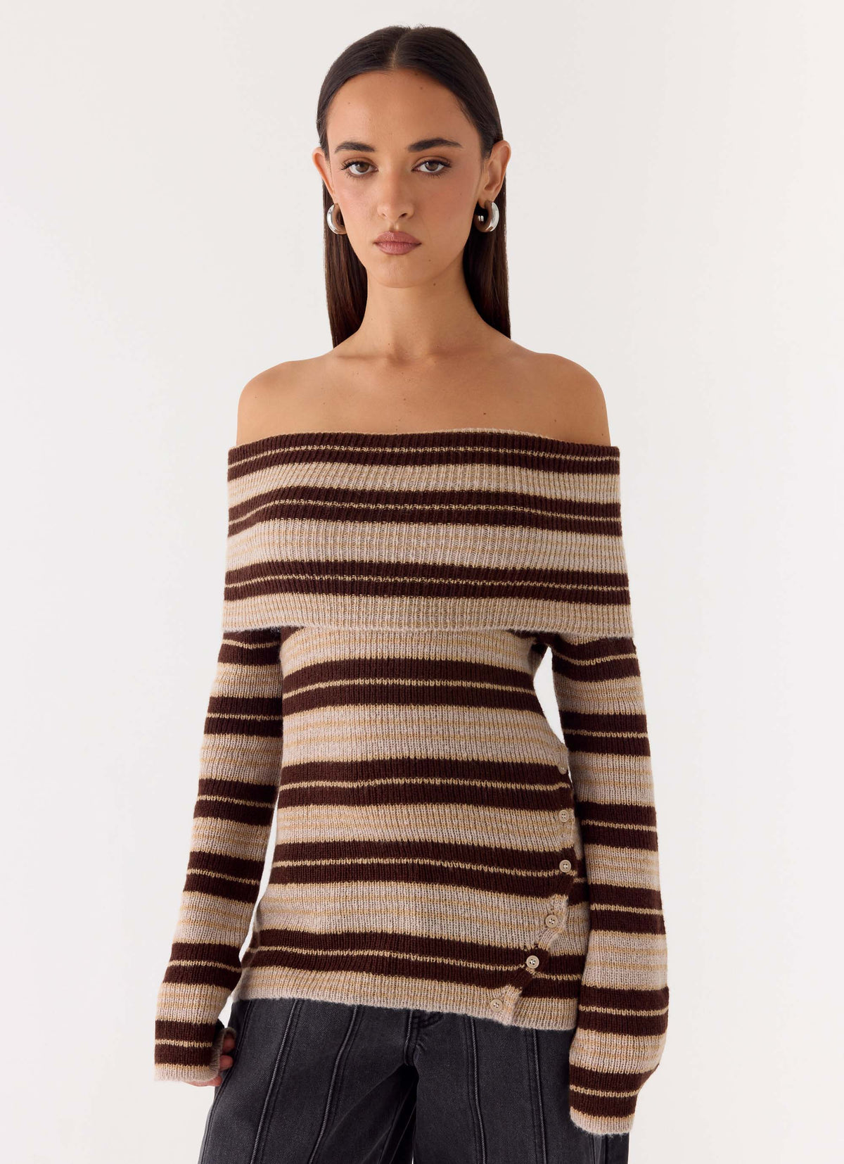 Jersey de punto Nichola - Ombré Tostado