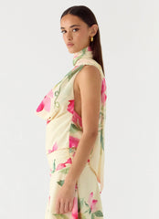 Compre o Top Halter Aberto nas Costas - Lemon Soleil