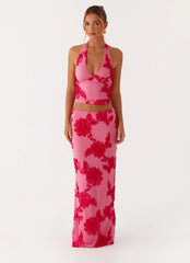 Top Halter Radiate - Rosa