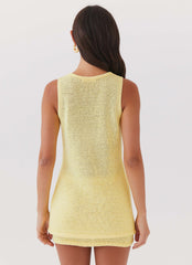 Top de punto Capri Glow - Amarillo canario