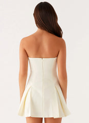 Minivestido sin tirantes Victoria - Butter